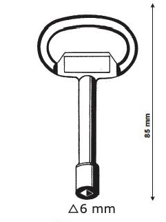 Driehoek sleutel 6mm