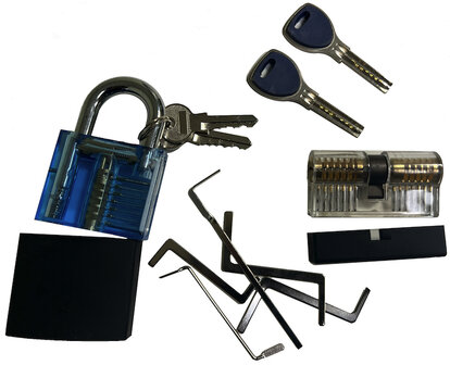 lockpick oefenset hangslot met cilinder