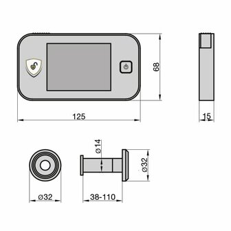 Grote kijkhoek digitale deurspion