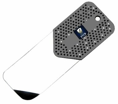 FLIPPERKAART GRIJS 16cm lang