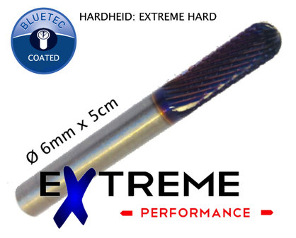 ET95184 Extreme Frees fijn &Oslash; 6mm x 5cm Blue-Tec coated (Extreme hard)