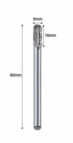 Carbide Frees fijn Ø 6x16x60