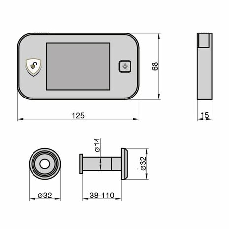 Grote kijkhoek digitale deurspion