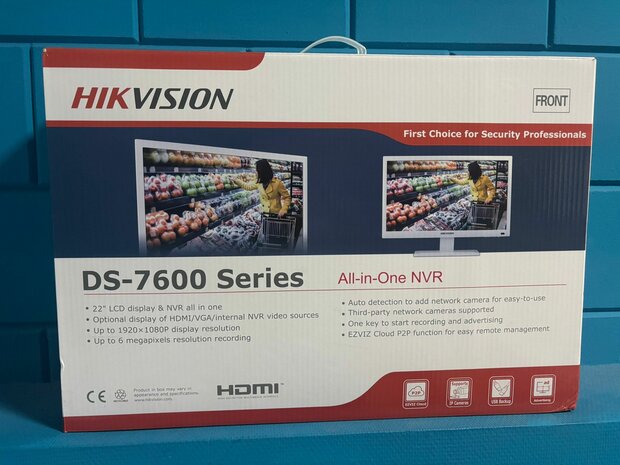 Hikvision 8-kanaals NVR met geïntegreerd beeldscherm