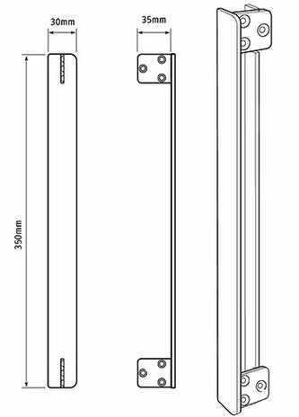 Anti flipper & manipulatie plaat RVS