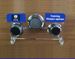 Trainingsblok voor het oefenen met het openen van kluisloten.