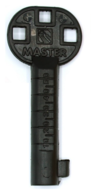 Bauschlüssel kurz (Kunststoff) schwarz