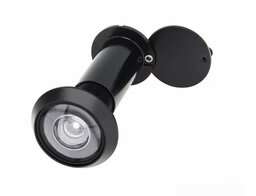 Deurspion Zwart 200° HD Groothoek Lens