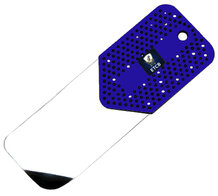 RVS flipperkaart blauw extra lang en 0,15mm dik