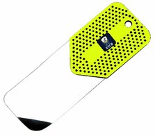 RVS flipperkaart Geel extra lang en 0,20mm dik