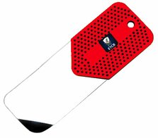 RVS flipperkaart rood lang 0,15mm dik