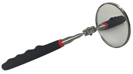 Telescopic mirror with LED lighting